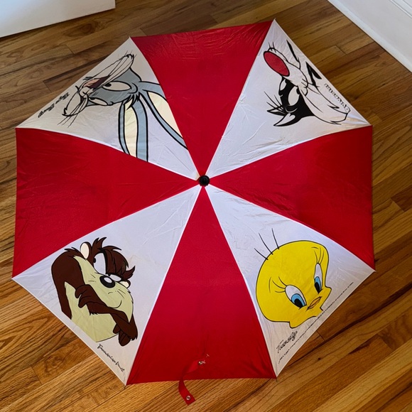 Looney Tunes Cartoon Character Umbrella Taz Tweety Bird Sylvester Bugs Bunny - Picture 1 of 11